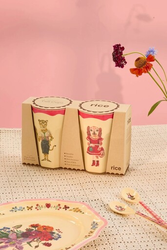 Impressionen zu RICE Melamin Hohe Becher Nathalie Lété 2er Pack, Bild 2