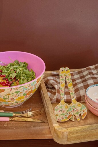 Impressionen zu RICE Melamin Salat Besteck Flower Power, Bild 2