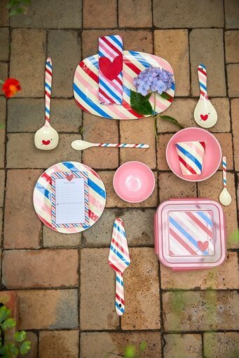 Impressionen zu RICE Melamin Teller Candy Stripes, Bild 1