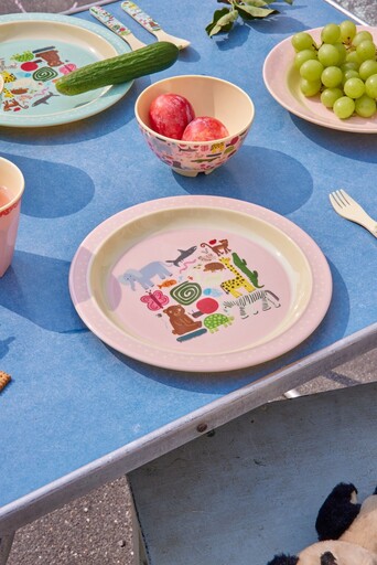 Impressionen zu RICE Melamine Kinderteller Wildlife Print, Bild 2