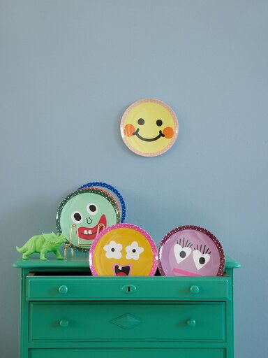 Impressionen zu RICE Melamine Teller Kids Face 6er, Bild 2