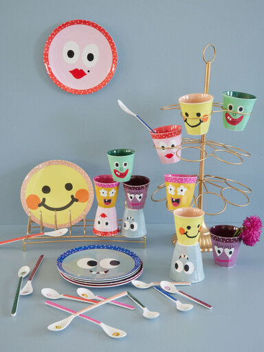 Impressionen zu RICE Melamine Teller Kids Face 6er, Bild 3