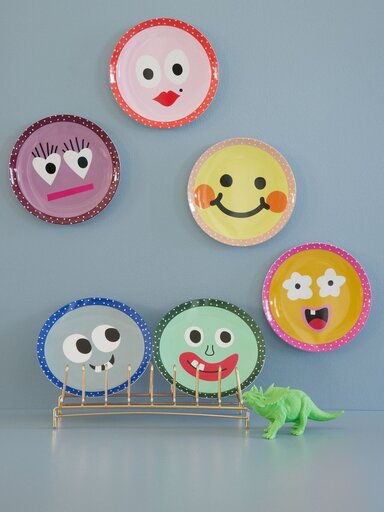 Impressionen zu RICE Melamine Teller Kids Face 6er, Bild 1