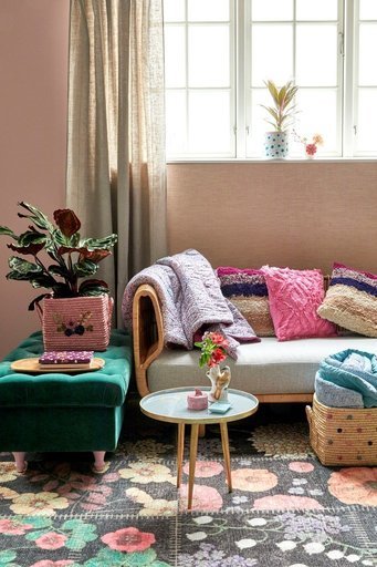 Impressionen zu RICE Raffia Korb viereckig Dots Lets Summer, Bild 1