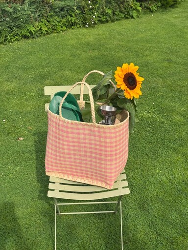 Impressionen zu RICE Raffia Tasche Pink, Bild 2