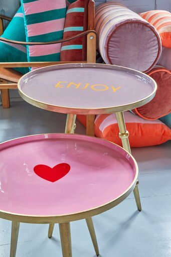 Impressionen zu RICE Runder Beistelltisch aus Metall Hearts, Bild 1