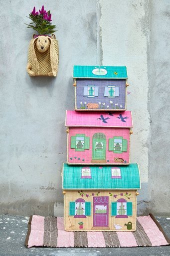 Impressionen zu RICE Spielzeugkörbe Aufbewahrung Häuser 3er Set, Bild 1