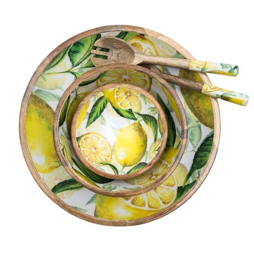 Impressionen zu byRoom Salatbesteck Lemon aus Mangoholz, Bild 1